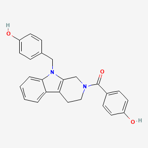 1,3,4,9-Tetrahydro-2-(hydroxybenzoyl)-9-[(4-hydroxyphenyl)methyl]-6-methoxy-2H-pyrido[3,4-B]indole