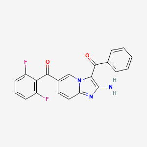 [2-Amino-6-(2,6-difluoro-benzoyl)-imidazo[1,2-A]pyridin-3-YL]-phenyl-methanone