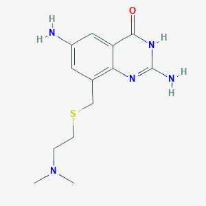 2,6-Diamino-8-(2-dimethylaminoethylsulfanylmethyl)-3H-quinazolin-4-one