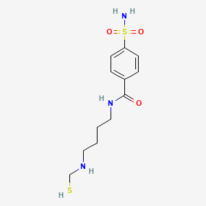 molecular formula C12H19N3O3S2 B10759564 4-Sulfonamide-[4-(thiomethylaminobutane)]benzamide 