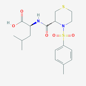 4-Methyl-2-{[4-(toluene-4-sulfonyl)-thiomorpholine-3-carbonyl]-amino}-pentanoic acid