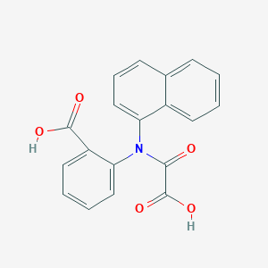 molecular formula C19H13NO5 B10759584 2-[(Carboxycarbonyl)(1-naphthyl)amino]benzoic acid 