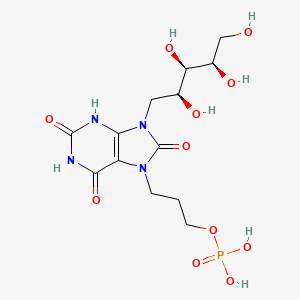 3-{2,6,8-Trioxo-9-[(2S,3R,4R)-2,3,4,5-tetrahydroxypentyl]-1,2,3,6,8,9-hexahydro-7H-purin-7-YL}propyl dihydrogen phosphate