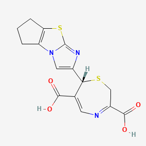 (6,7-Dihydro-5H-cyclopenta[D]imidazo[2,1-B]thiazol-2-YL]-4,7-dihydro[1,4]thiazepine-3,6-dicarboxylic acid