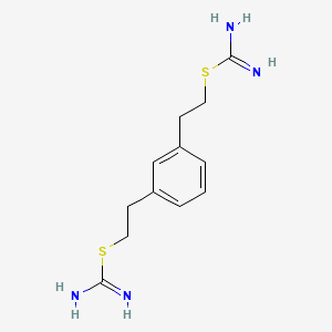 molecular formula C12H18N4S2 B10759631 2-{2-[3-(2-Carbamimidoylsulfanyl-ethyl)-phenyl]-ethyl}-isothiourea 