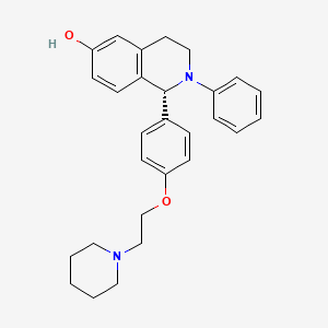 molecular formula C28H32N2O2 B10759638 2-Phenyl-1-[4-(2-piperidin-1-YL-ethoxy)-phenyl]-1,2,3,4-tetrahydro-isoquinolin-6-OL 