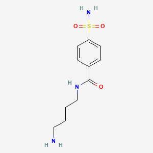 molecular formula C11H17N3O3S B10759676 4-Sulfonamide-[1-(4-aminobutane)]benzamide CAS No. 180989-15-5