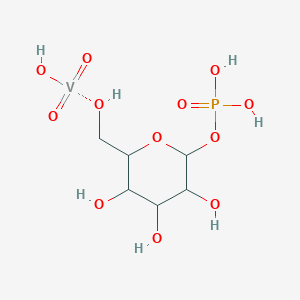 molecular formula C6H14O12PV B10759711 Hydroxy(dioxo)vanadium;[3,4,5-trihydroxy-6-(hydroxymethyl)oxan-2-yl] dihydrogen phosphate 