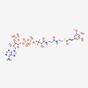 S-[2-[3-[[4-[[[5-(6-aminopurin-9-yl)-4-hydroxy-3-phosphonooxyoxolan-2-yl]methoxy-hydroxyphosphoryl]oxy-hydroxyphosphoryl]oxy-2-hydroxy-3,3-dimethylbutanoyl]amino]propanoylamino]ethyl] 3-(3,4-dihydroxy-5-methoxyphenyl)prop-2-enethioate