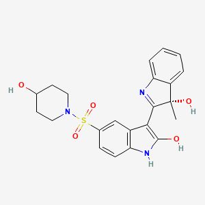 (2E,3S)-3-Hydroxy-5'-[(4-hydroxypiperidin-1-YL)sulfonyl]-3-methyl-1,3-dihydro-2,3'-biindol-2'(1'H)-one