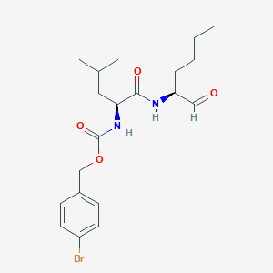 N2-({[(4-Bromophenyl)methyl]oxy}carbonyl)-N1-[(1S)-1-formylpentyl]-L-leucinamide