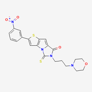 5-(3-Morpholin-4-YL-propyl)-2-(3-nitro-phenyl)-4-thioxo-4,5-dihydro-1-thia-3B,5-diaza-cyclopenta[A]pentalen-6-one