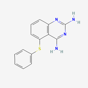 molecular formula C14H12N4S B10759882 5-Phenylsulfanyl-2,4-quinazolinediamine 