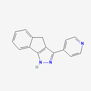 molecular formula C15H11N3 B10759924 3-Pyridin-4-YL-2,4-dihydro-indeno[1,2-.C.]pyrazole CAS No. 52837-71-5