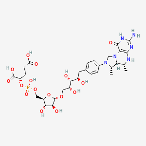 molecular formula C31H45N6O16P B10759930 5,10-Dimethylene tetrahydromethanopterin 