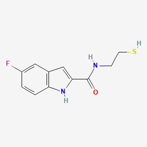 molecular formula C11H11FN2OS B10759945 5-fluoro-N-(2-sulfanylethyl)-1H-indole-2-carboxamide 