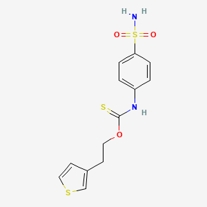 (4-Sulfamoyl-phenyl)-thiocarbamic acid O-(2-thiophen-3-YL-ethyl) ester