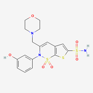 2-(3-hydroxyphenyl)-3-(morpholin-4-ylmethyl)-1,1-dioxothieno[3,2-e]thiazine-6-sulfonamide