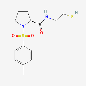 molecular formula C14H20N2O3S2 B10759992 N-[Tosyl-D-prolinyl]amino-ethanethiol 