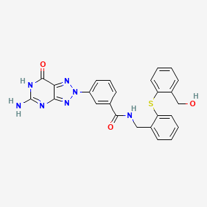 3-(5-Amino-7-hydroxy-[1,2,3]triazolo[4,5-D]pyrimidin-2-YL)-N-[2-(2-(hydroxymethyl-phenylsulfanyl)-benzyl]-benzamide