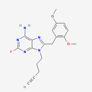 8-(2,5-Dimethoxy-benzyl)-2-fluoro-9-pent-9H-purin-6-ylamine