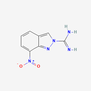 molecular formula C8H7N5O2 B10760182 7-Nitroindazole-2-carboxamidine 