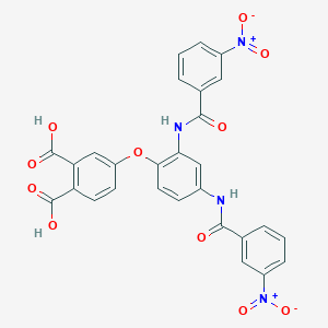 molecular formula C28H18N4O11 B10760186 4-{2,4-Bis[(3-nitrobenzoyl)amino]phenoxy}phthalic acid 