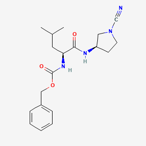 molecular formula C19H26N4O3 B10760268 N2-[(Benzyloxy)carbonyl]-N1-[(3S)-1-cyanopyrrolidin-3-YL]-L-leucinamide 