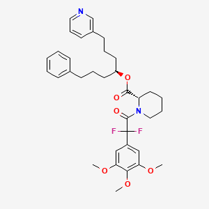 [(4S)-1-phenyl-7-pyridin-3-ylheptan-4-yl] (2S)-1-[2,2-difluoro-2-(3,4,5-trimethoxyphenyl)acetyl]piperidine-2-carboxylate