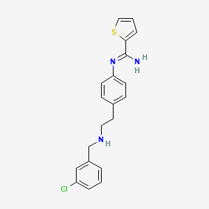 N-(4-{2-[(3-Chlorobenzyl)amino]ethyl}phenyl)thiophene-2-carboximidamide