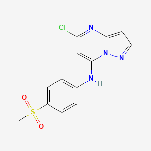 molecular formula C13H11ClN4O2S B10760312 (5-Chloropyrazolo[1,5-A]pyrimidin-7-YL)-(4-methanesulfonylphenyl)amine CAS No. 771498-73-8