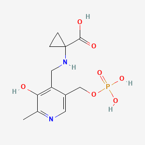 1-[[3-hydroxy-2-methyl-5-(phosphonooxymethyl)pyridin-4-yl]methylamino]cyclopropane-1-carboxylic acid