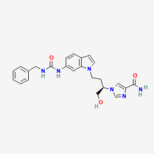 1-[(2R)-4-{6-[(benzylcarbamoyl)amino]-1H-indol-1-yl}-1-hydroxybutan-2-yl]-1H-imidazole-4-carboxamide