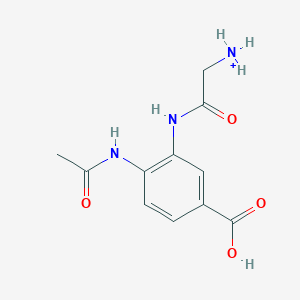 4-(Acetylamino)-3-[(aminoacetyl)amino]benzoic acid