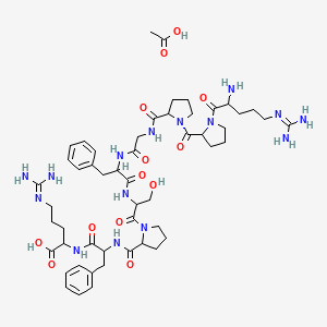 molecular formula C52H77N15O13 B10760427 Bradykinin (acetate) 