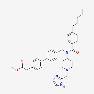 molecular formula C37H44N4O3 B10760496 N-(R-Carboxy-ethyl)-alpha-(S)-(2-phenylethyl) 