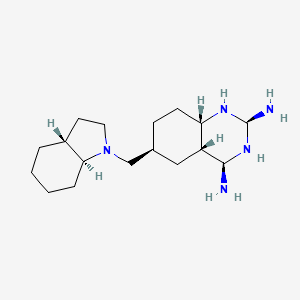 molecular formula C17H33N5 B10760500 6-(Octahydro-1H-indol-1-ylmethyl)decahydroquinazoline-2,4-diamine 