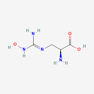 molecular formula C4H10N4O3 B10760506 Dinor-N(omega)-hydroxy-L-arginine 