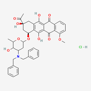 molecular formula C41H42ClNO10 B10760524 N,N-Dibenzyldaunorubicin hydrochloride CAS No. 70878-51-2