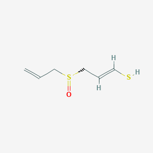 molecular formula C6H10OS2 B10760540 3-(Prop-2-ene-1-sulfinyl)-propene-1-thiol 