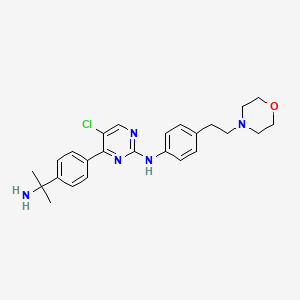 4-[4-(1-Amino-1-methylethyl)phenyl]-5-chloro-N-[4-(2-morpholin-4-ylethyl)phenyl]pyrimidin-2-amine