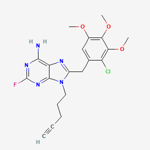 8-(2-Chloro-3,4,5-trimethoxy-benzyl)-2-fluoro-9-pent-4-ylnyl-9H-purin-6-ylamine