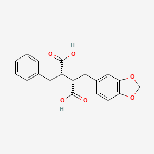 molecular formula C19H18O6 B10760568 2-Benzo[1,3]dioxol-5-ylmethyl-3-benzyl-succinic acid 