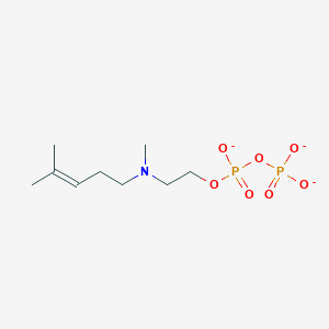 molecular formula C9H18NO7P2-3 B10760572 3-Aza-2,3-dihydrogeranyl diphosphate 