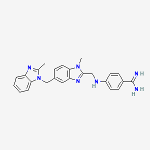 4-{[1-Methyl-5-(2-methyl-benzoimidazol-1-ylmethyl)-1H-benzoimidazol-2-ylmethyl]-amino}-benzamidine