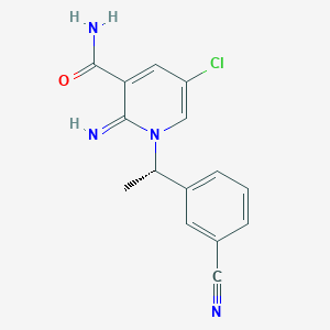 5-chloro-1-[(1S)-1-(3-cyanophenyl)ethyl]-2-iminopyridine-3-carboxamide