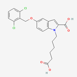 1-(5-Carboxypentyl)-5-[(2,6-dichlorobenzyl)oxy]-1 H-indole-2-carboxylic acid