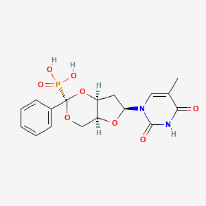 [(2S,4aS,6S,7aS)-6-(5-methyl-2,4-dioxopyrimidin-1-yl)-2-phenyl-4a,6,7,7a-tetrahydro-4H-furo[3,2-d][1,3]dioxin-2-yl]phosphonic acid