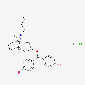 (1S,5R)-3-[bis(4-fluorophenyl)methoxy]-8-butyl-8-azabicyclo[3.2.1]octane;hydrochloride