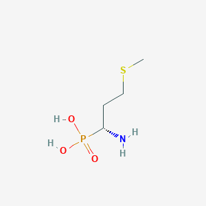 molecular formula C4H12NO3PS B10760685 Methionine phosphonate 